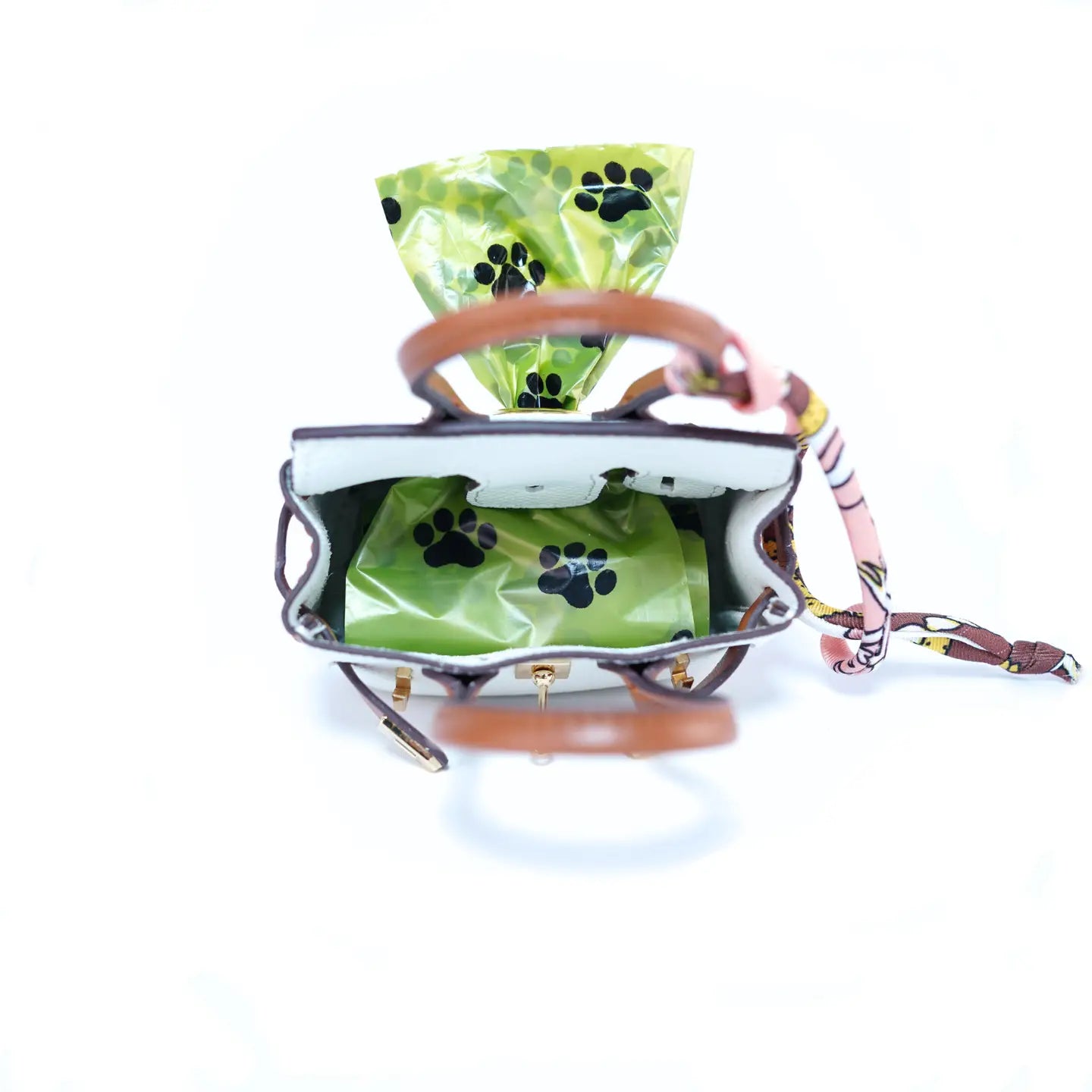 Zakjeshouder - Barking bag bruin/ wit multi color