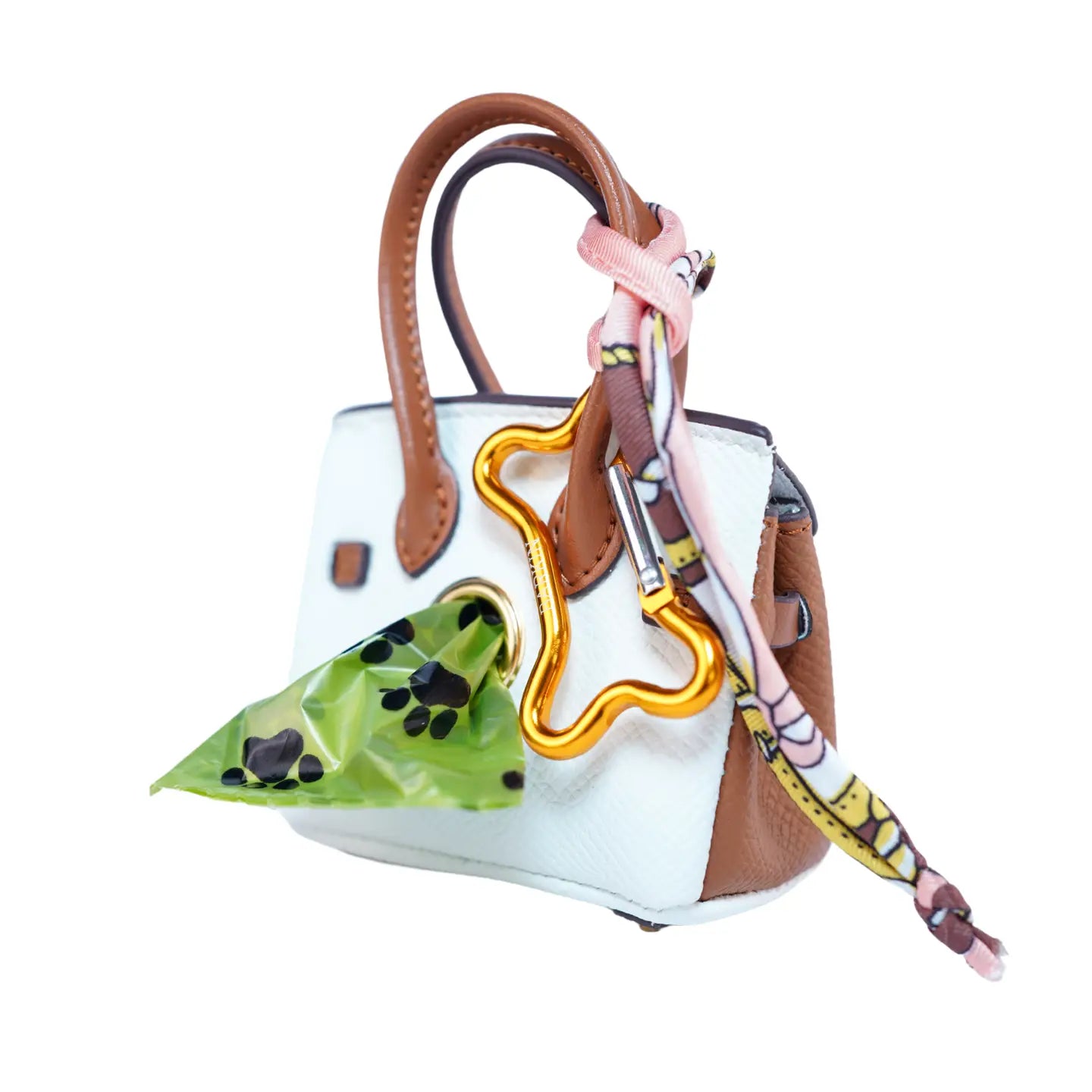 Zakjeshouder - Barking bag bruin/ wit multi color