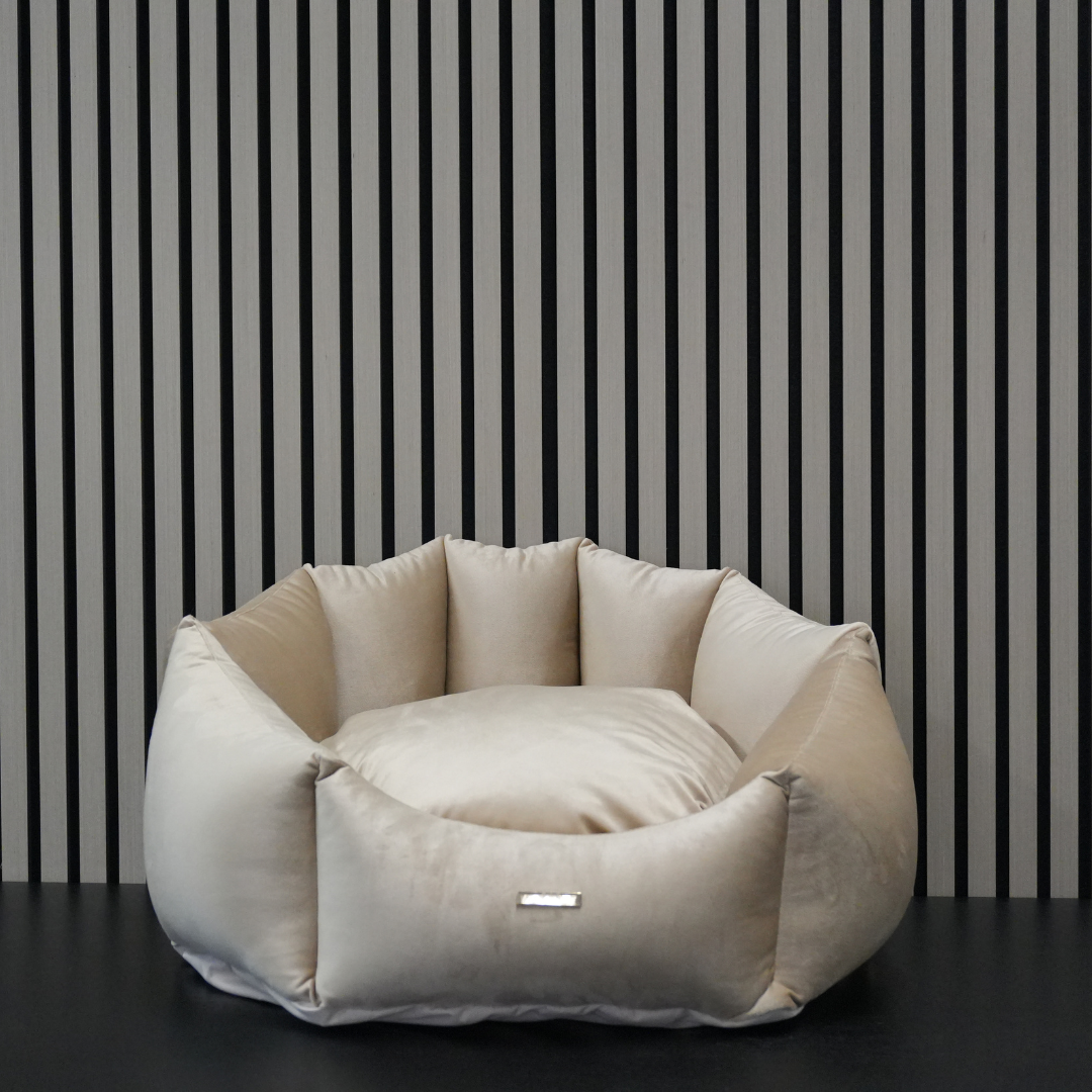 Dog Bed – Shell Beige Velours
