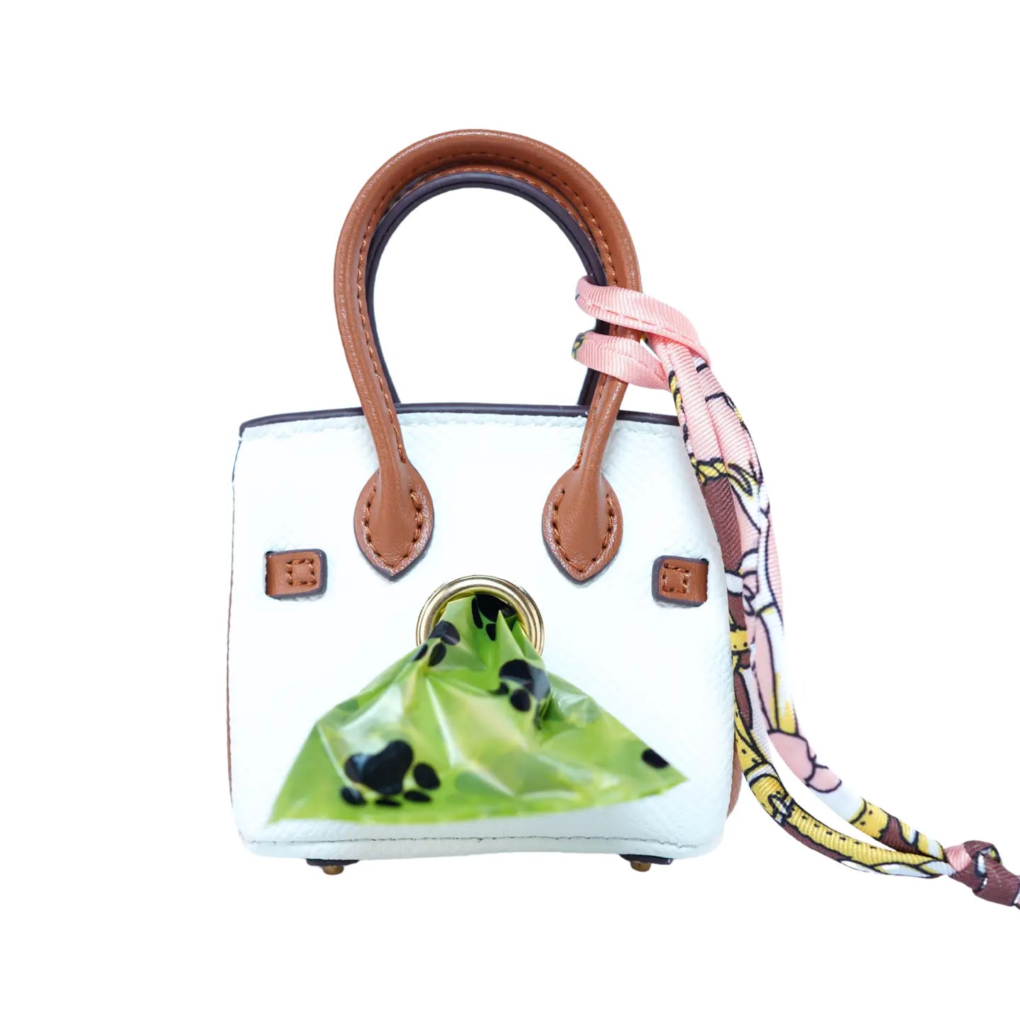 Zakjeshouder - Barking bag bruin/ wit multi color